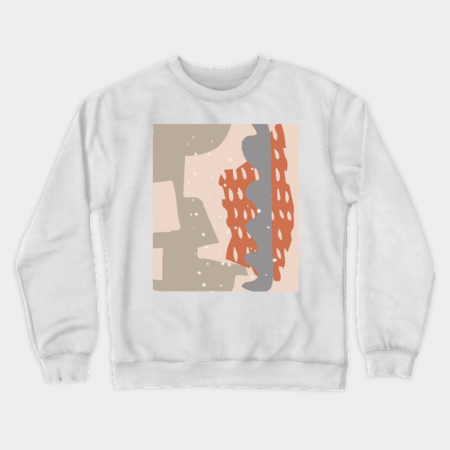 Mid Century Modern Shapes #illustration #digitalart Crewneck Sweatshirt by NJORDUR